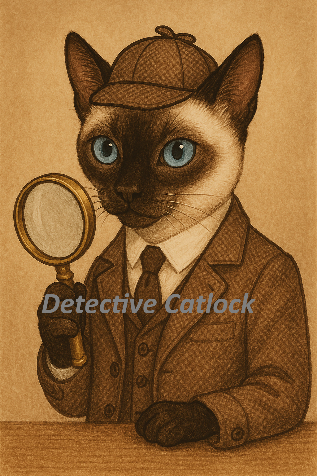 Detective Catlock Digital Print